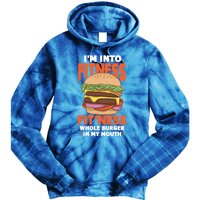 Im Into Fitness Burger Hamburger Fast Food Foodie Gift Tie Dye Hoodie