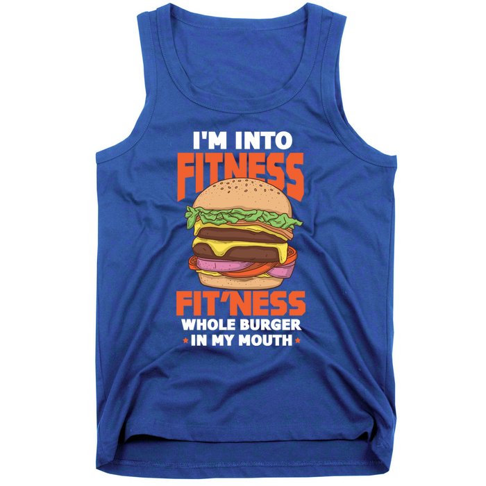 Im Into Fitness Burger Hamburger Fast Food Foodie Gift Tank Top