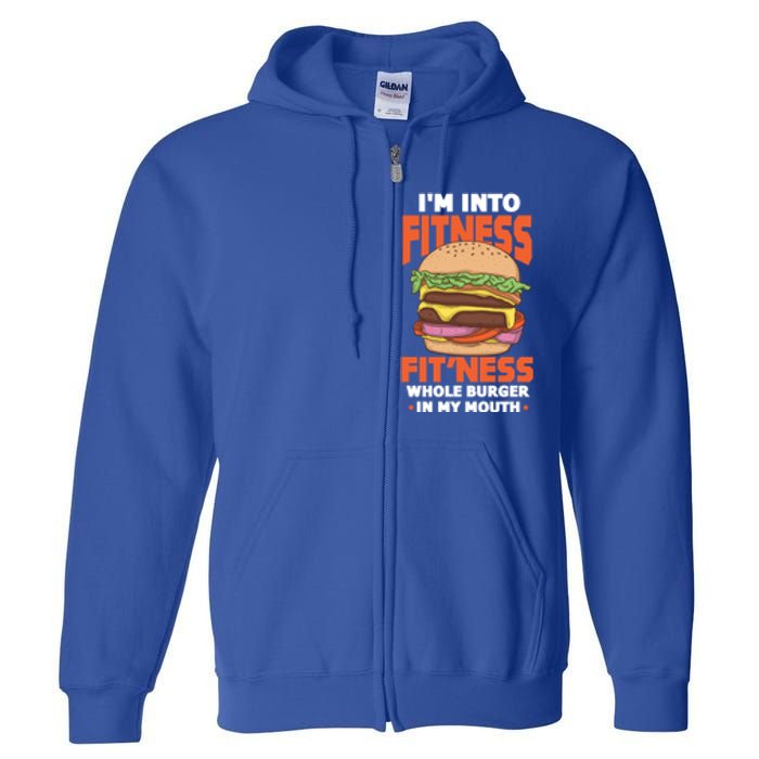 Im Into Fitness Burger Hamburger Fast Food Foodie Gift Full Zip Hoodie