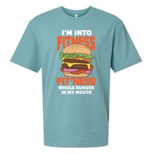 Im Into Fitness Burger Hamburger Fast Food Foodie Gift Sueded Cloud Jersey T-Shirt