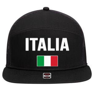 Italy Italian Flag Italia Souvenir 7 Panel Mesh Trucker Snapback Hat