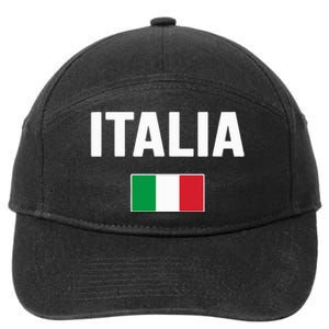 Italy Italian Flag Italia Souvenir 7-Panel Snapback Hat