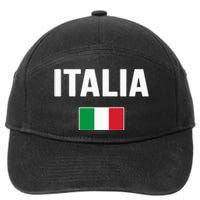 Italy Italian Flag Italia Souvenir 7-Panel Snapback Hat