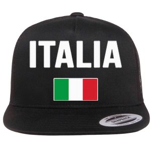 Italy Italian Flag Italia Souvenir Flat Bill Trucker Hat