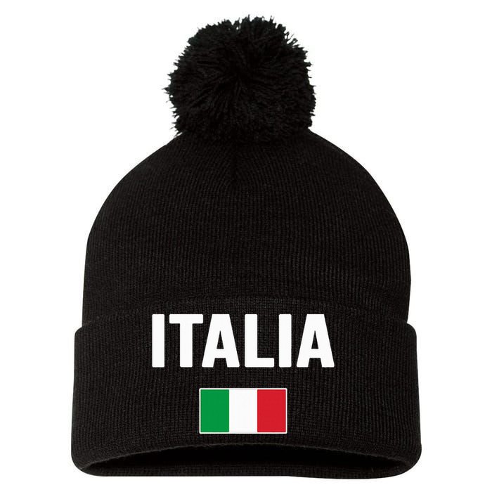 Italy Italian Flag Italia Souvenir Pom Pom 12in Knit Beanie