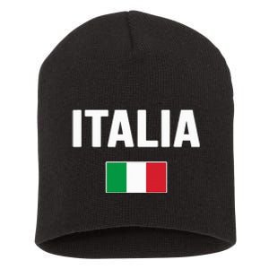 Italy Italian Flag Italia Souvenir Short Acrylic Beanie