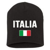 Italy Italian Flag Italia Souvenir Short Acrylic Beanie