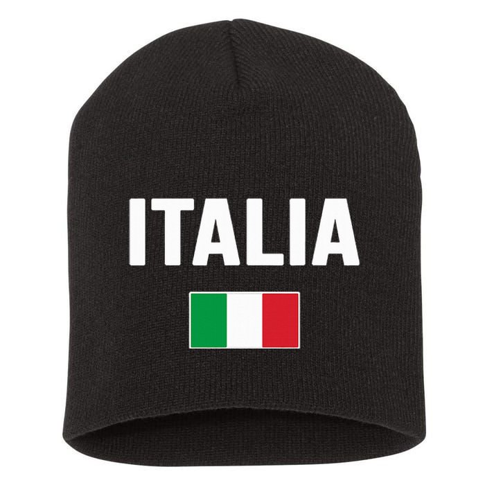 Italy Italian Flag Italia Souvenir Short Acrylic Beanie