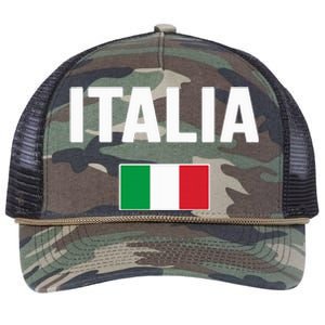 Italy Italian Flag Italia Souvenir Retro Rope Trucker Hat Cap