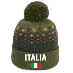 Italy Italian Flag Italia Souvenir The Baniff Cuffed Pom Beanie