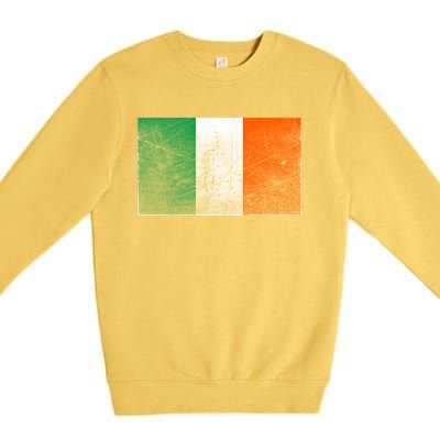 Irish Ireland Flag St Patricks' Day Patriotic Irish Funny Gift Premium Crewneck Sweatshirt