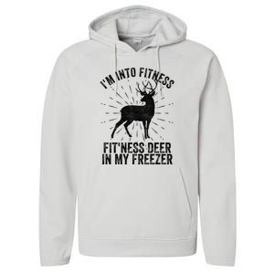 Im Into Fitness Fitness Deer In My Freezer Performance Fleece Hoodie