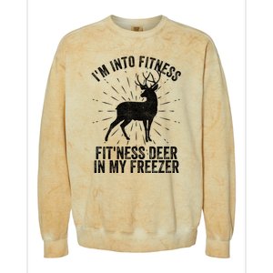 Im Into Fitness Fitness Deer In My Freezer Colorblast Crewneck Sweatshirt