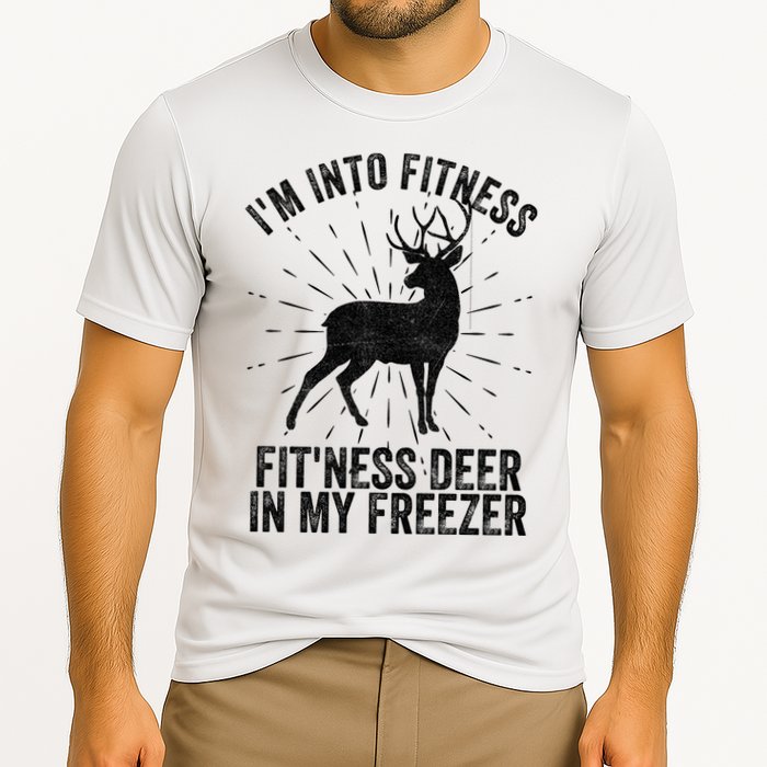 Im Into Fitness Fitness Deer In My Freezer Cooling Performance Crew T-Shirt