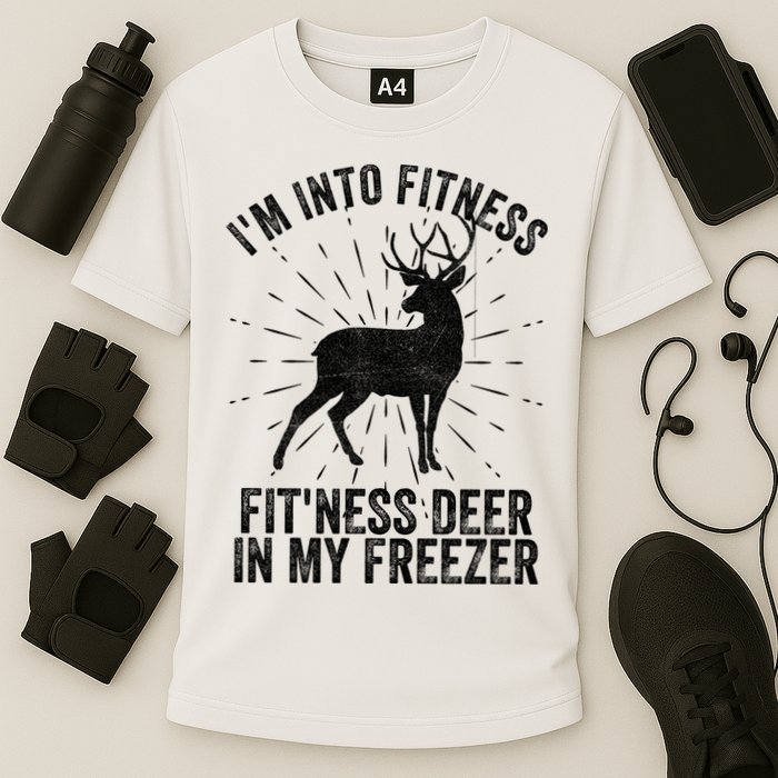 Im Into Fitness Fitness Deer In My Freezer Cooling Performance Crew T-Shirt