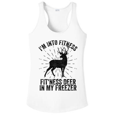 Im Into Fitness Fitness Deer In My Freezer Ladies PosiCharge Competitor Racerback Tank