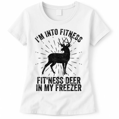 Im Into Fitness Fitness Deer In My Freezer Womens T-Shirt
