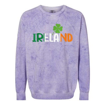 Ireland Irish Flag St Patrick's Day Travel Vacation Europe Colorblast Crewneck Sweatshirt