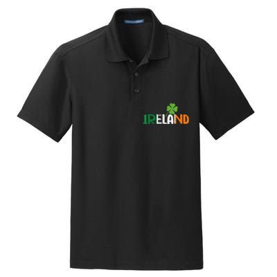 Ireland Irish Flag St Patrick's Day Travel Vacation Europe Dry Zone Grid Polo