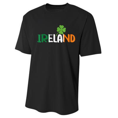 Ireland Irish Flag St Patrick's Day Travel Vacation Europe Performance Sprint T-Shirt