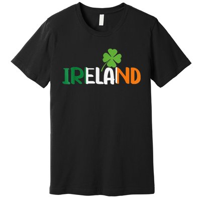 Ireland Irish Flag St Patrick's Day Travel Vacation Europe Premium T-Shirt