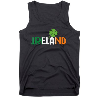 Ireland Irish Flag St Patrick's Day Travel Vacation Europe Tank Top