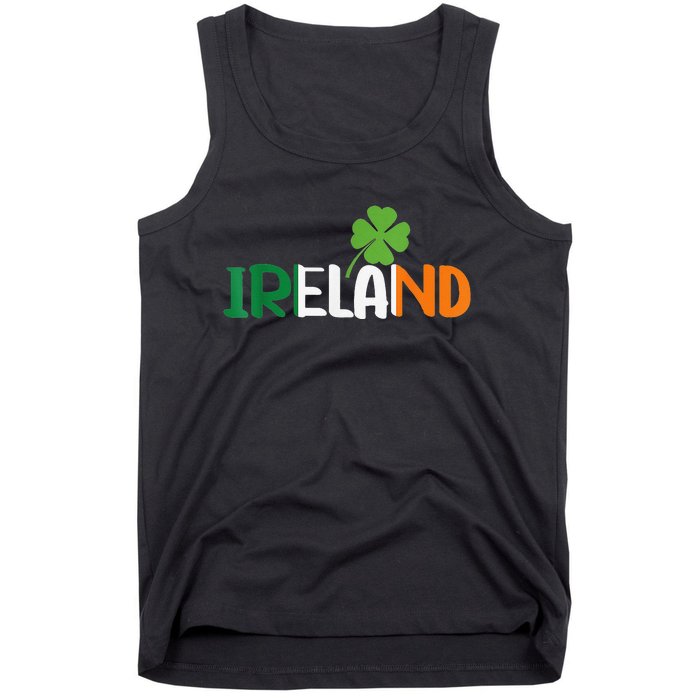 Ireland Irish Flag St Patrick's Day Travel Vacation Europe Tank Top