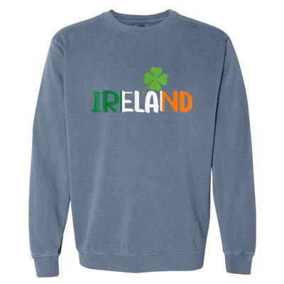 Ireland Irish Flag St Patrick's Day Travel Vacation Europe Garment-Dyed Sweatshirt