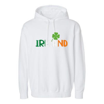 Ireland Irish Flag St Patrick's Day Travel Vacation Europe Garment-Dyed Fleece Hoodie