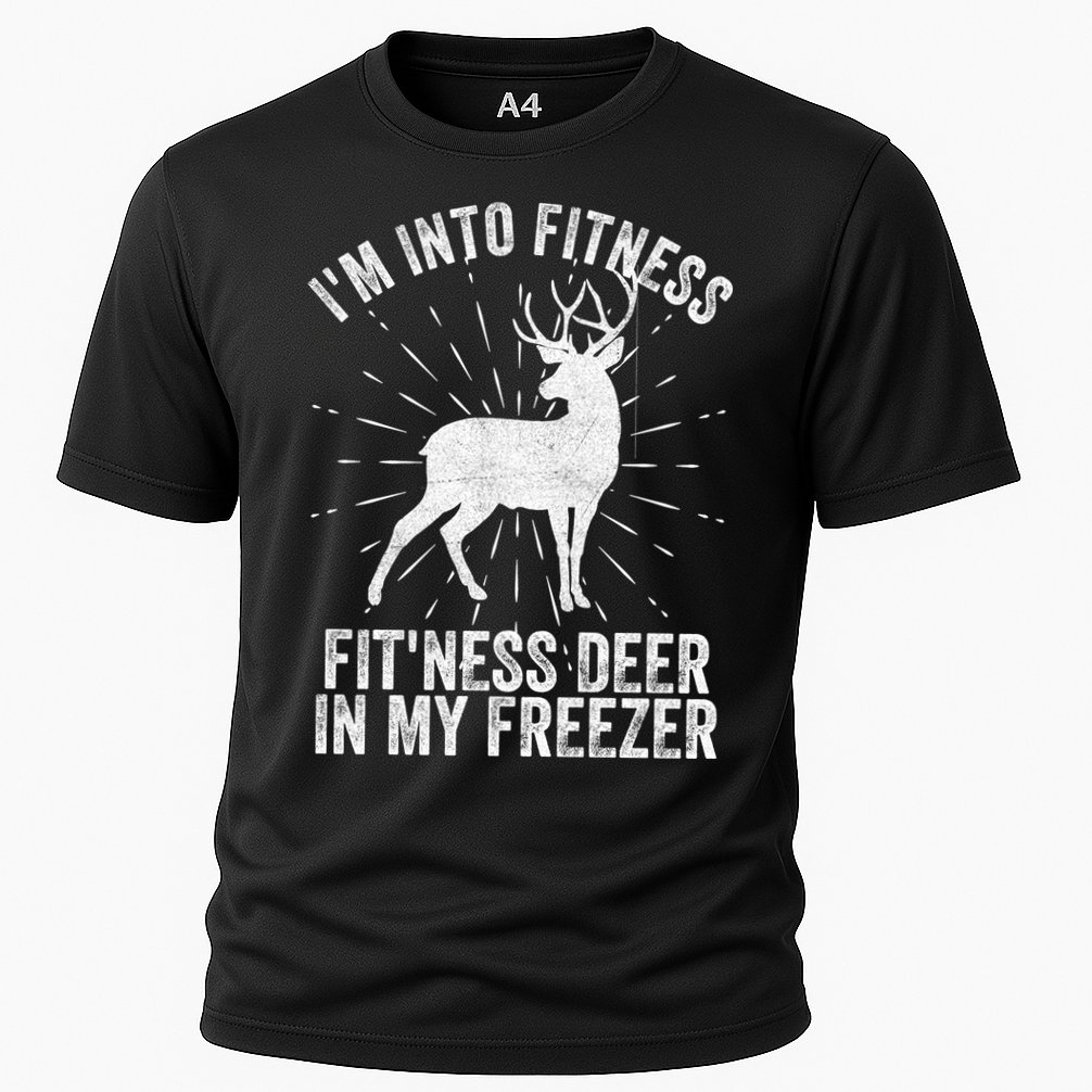 Im Into Fitness Fitness Deer In My Freezer Cooling Performance Crew T-Shirt