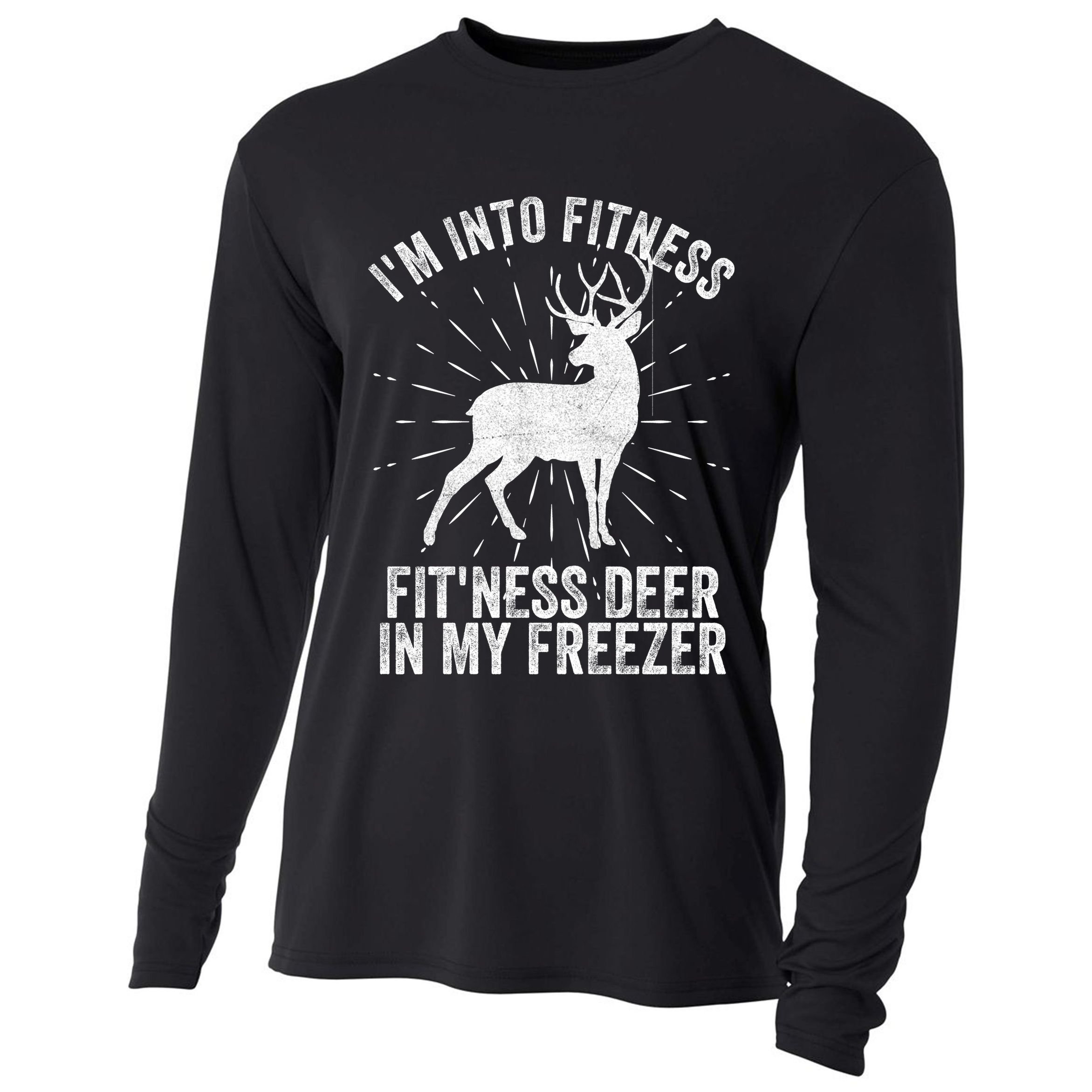 Im Into Fitness Fitness Deer In My Freezer Cooling Performance Long Sleeve Crew