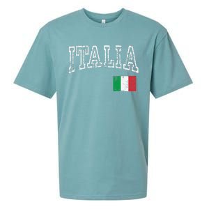 Italia Italian Flag Italy Distressed Sueded Cloud Jersey T-Shirt