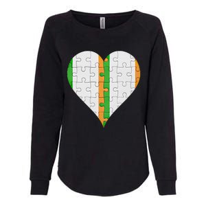 Irish Irish Flag Heart Gift Womens California Wash Sweatshirt