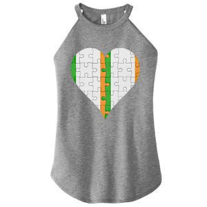 Irish Irish Flag Heart Gift Women's Perfect Tri Rocker Tank