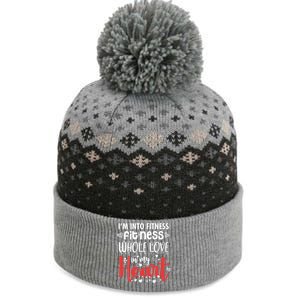 Im Into Fitness Fitness Whole Love In My Heart Valentine Gift The Baniff Cuffed Pom Beanie