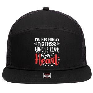 Im Into Fitness Fitness Whole Love In My Heart Valentine Gift 7 Panel Mesh Trucker Snapback Hat