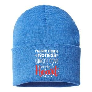 Im Into Fitness Fitness Whole Love In My Heart Valentine Gift Sustainable Knit Beanie