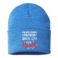 Im Into Fitness Fitness Whole Love In My Heart Valentine Gift Sustainable Knit Beanie