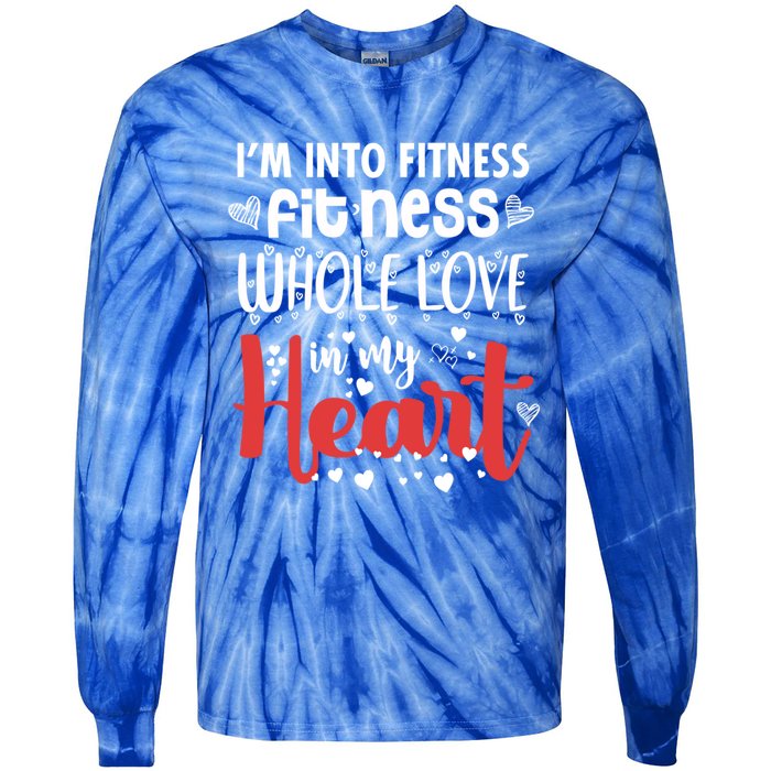 Im Into Fitness Fitness Whole Love In My Heart Valentine Gift Tie-Dye Long Sleeve Shirt