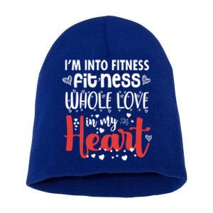 Im Into Fitness Fitness Whole Love In My Heart Valentine Gift Short Acrylic Beanie