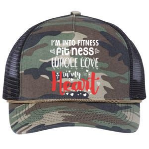 Im Into Fitness Fitness Whole Love In My Heart Valentine Gift Retro Rope Trucker Hat Cap