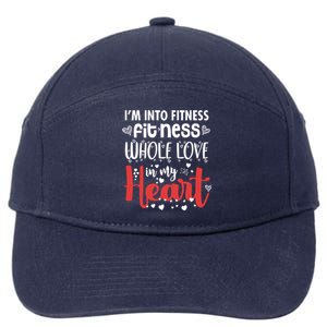 Im Into Fitness Fitness Whole Love In My Heart Valentine Gift 7-Panel Snapback Hat