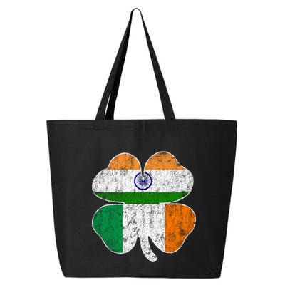 India Ireland Flag Namaste Vintage Shamrock St Patricks Day Funny Gift 25L Jumbo Tote