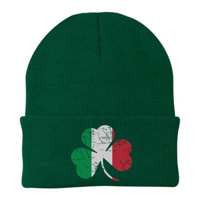 Irish Italian Flag Shamrock St Patricks Day Italy Men Women Knit Cap Winter Beanie