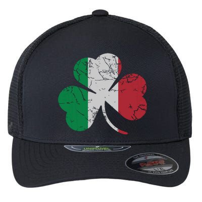 Irish Italian Flag Shamrock St Patricks Day Italy Men Women Flexfit Unipanel Trucker Cap