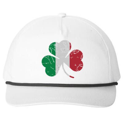 Irish Italian Flag Shamrock St Patricks Day Italy Men Women Snapback Five-Panel Rope Hat