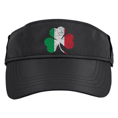 Irish Italian Flag Shamrock St Patricks Day Italy Men Women Adult Drive Performance Visor