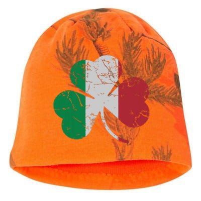 Irish Italian Flag Shamrock St Patricks Day Italy Men Women Kati - Camo Knit Beanie