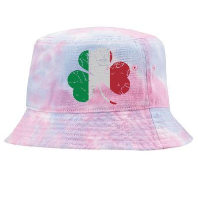 Irish Italian Flag Shamrock St Patricks Day Italy Men Women Tie-Dyed Bucket Hat