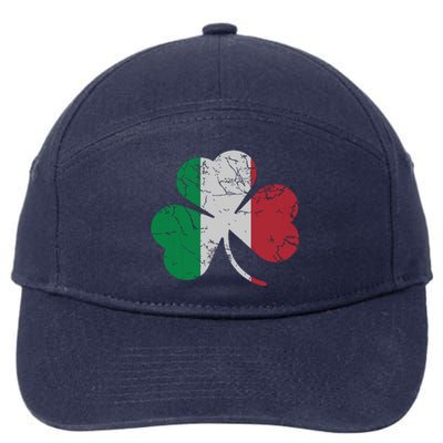 Irish Italian Flag Shamrock St Patricks Day Italy Men Women 7-Panel Snapback Hat